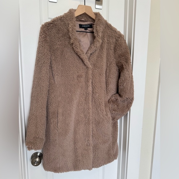 Kenneth Cole Tan Teddy Jacket Classic Style Size M - Picture 2 of 10